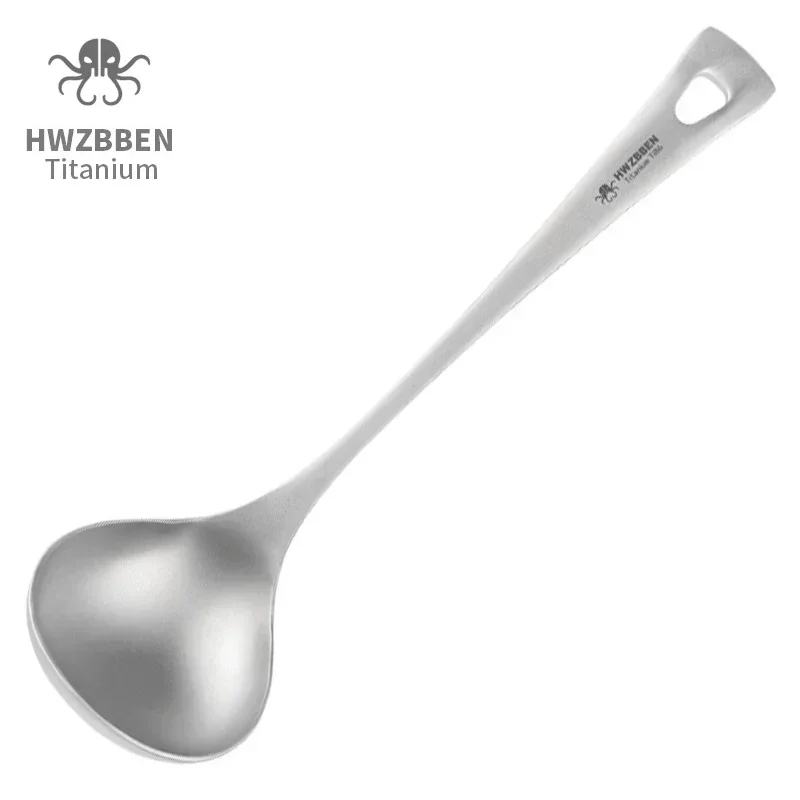 Camping Cooking Kits - HWZBBEN Outdoor Titanium Soup Spoons with