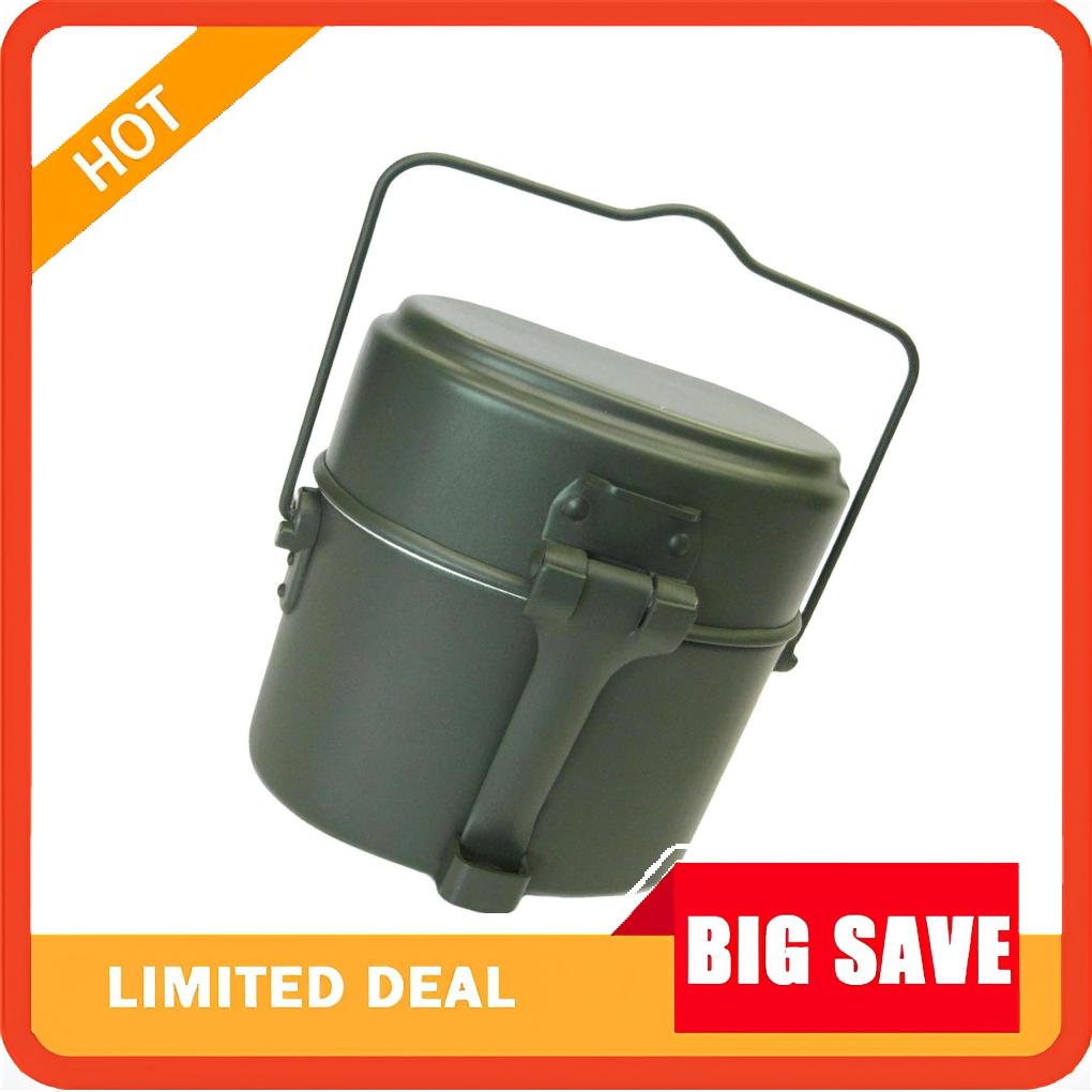 Camping Cooking Mess Kit - 3Pcs/Set Lunch Box Aluminum Pot and
