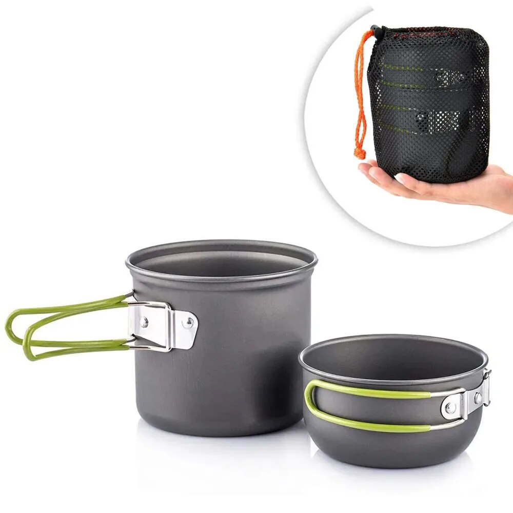 Camping Cooking Mess Kit - Camping Cookware Mess Kit Ultralight Camping