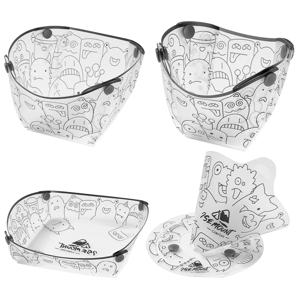 Camping Cooking Dishes - PP Foldable Dinnerware Portable Camp Flatware