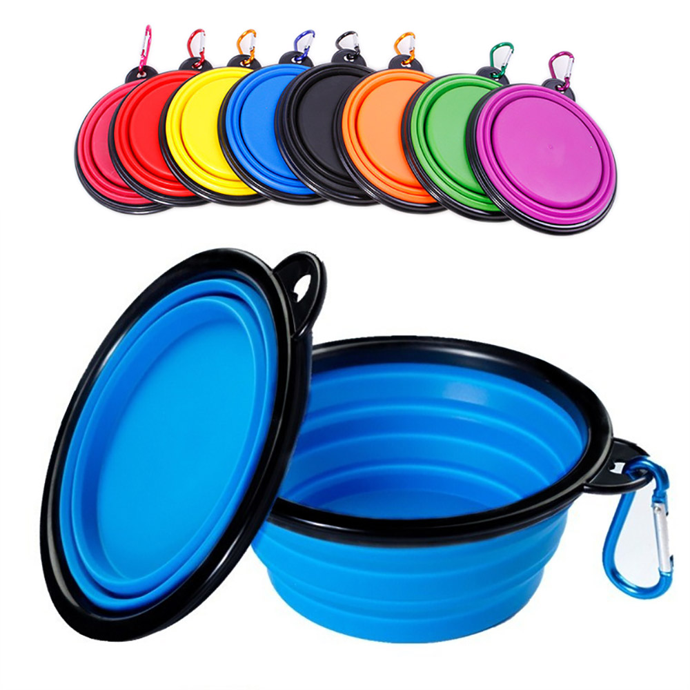 Camping Cooking Dishes - Collapsible Pet Silicone Dog Food Water