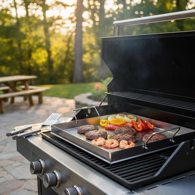Camping Cooking And Eating - Universal Flat Top Griddle 18x16 Inch