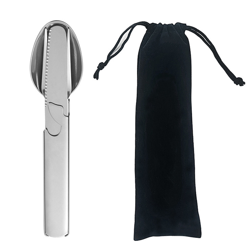 Camping Cooking Set Jetboil - 4Pcs/Set Portable Stainless Steel Combination Cutlery