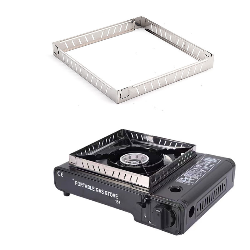 Camping Cooking Burner - Outdoor Gas Stove Wind Screen Foldable