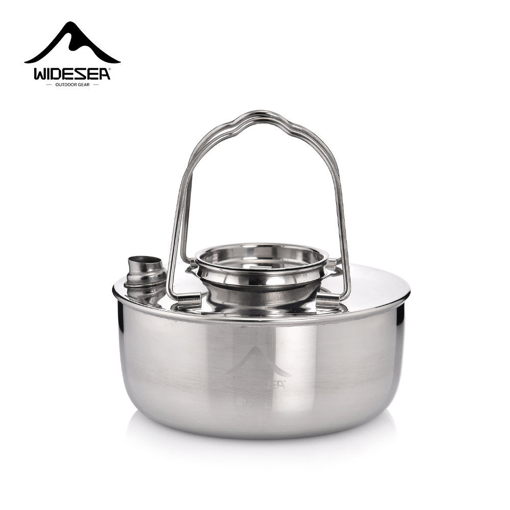Camping Cooking Kettle - Widesea Camping Outdoor 1.7L SS304 Stainless
