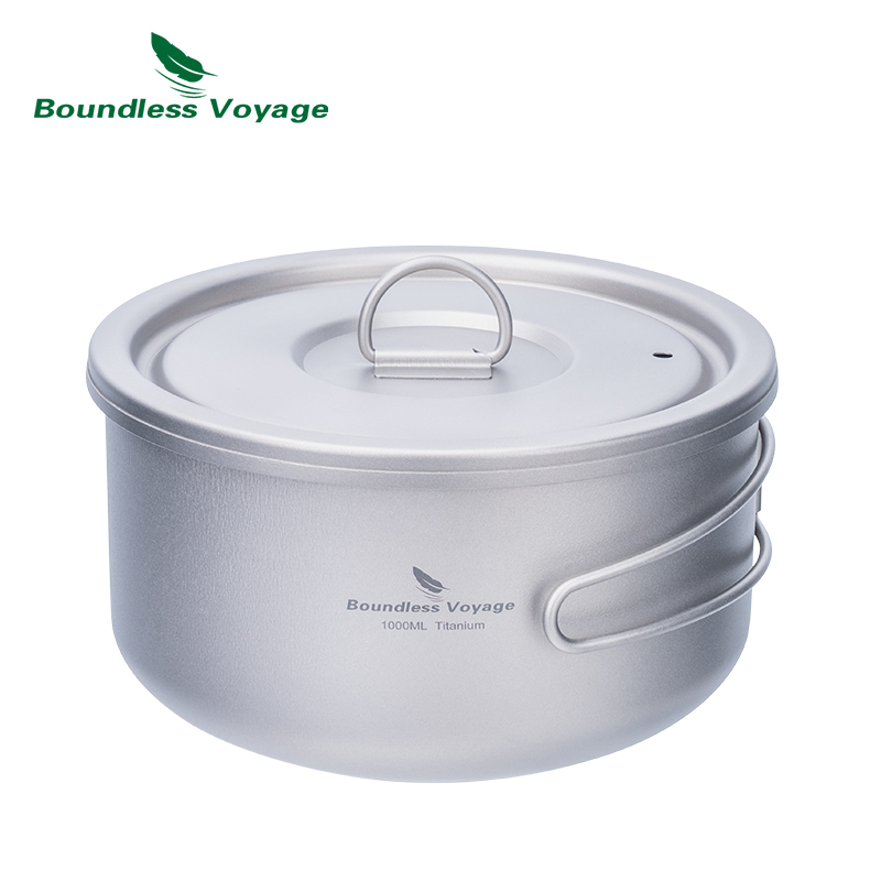 Camping Cooking Kits - Boundless Voyage Titanium Camping Pot with