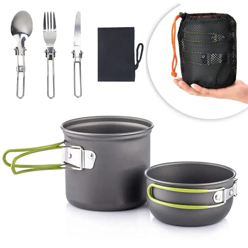 Camping Cooking Mess Kit - Camping Cookware Mess Kit Ultralight Camping