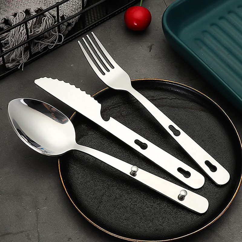 Camping Cooking Set Jetboil - 3pcs/set Portable Camping Cooking flatware Stainless
