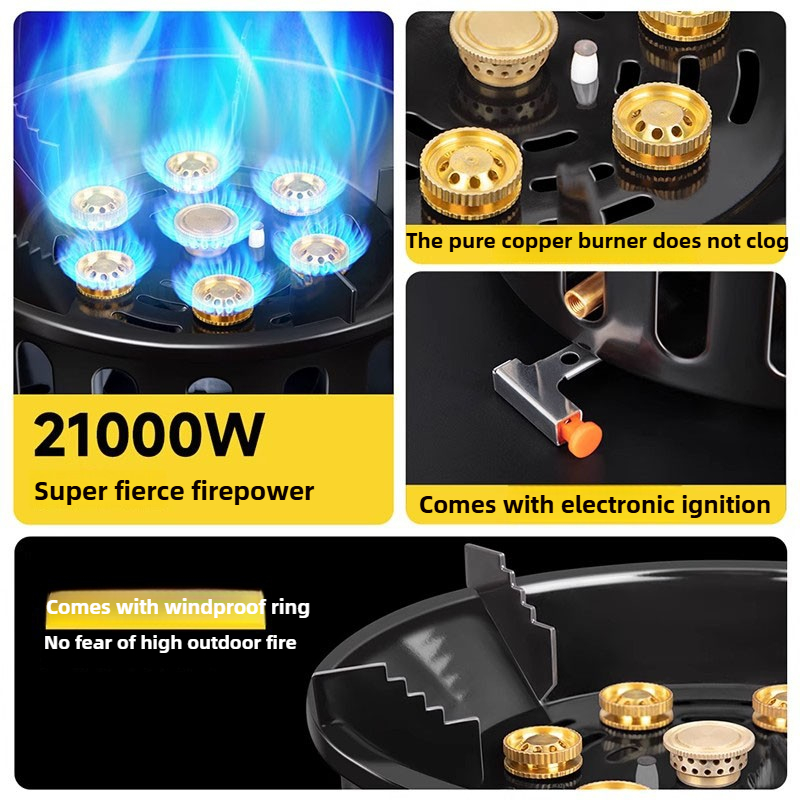 21000W 7-Core Camping Stove Hi - огляд і ціна Camping Cooking Burner