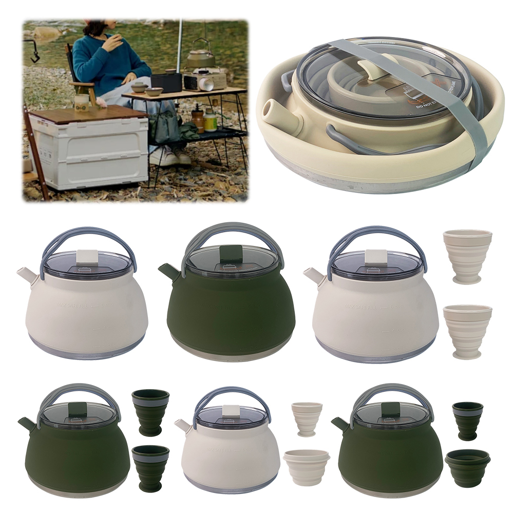 Outdoor Folding Silicone Kettl - огляд і ціна Camping Cooking Kettle