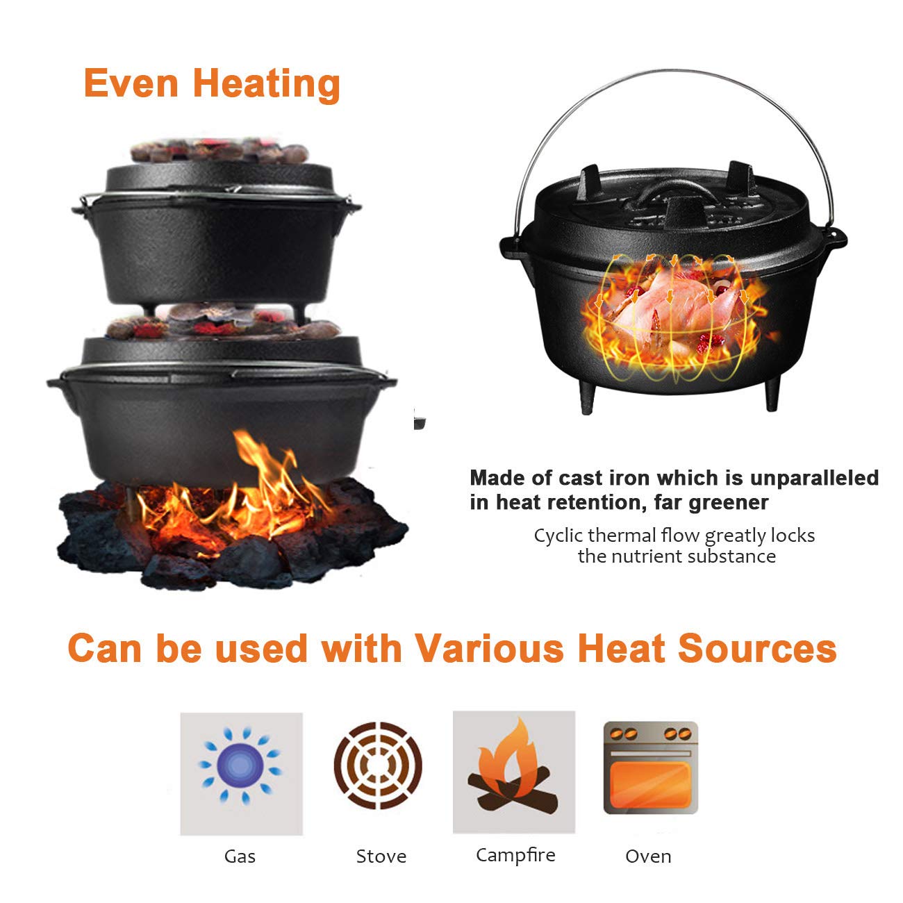 25cm Camp Dutch Oven Pre Seaso - огляд і ціна Camping Cooking Dutch Oven