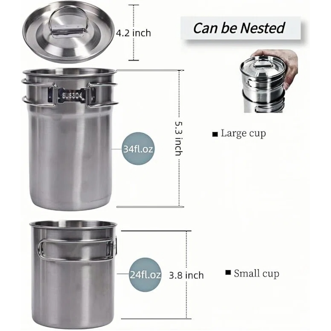 Foldable Camping Cups Mugs Cam - огляд і ціна Camping Cooking Kits