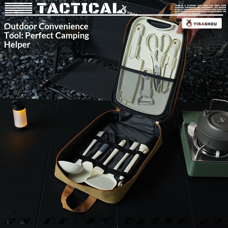 Portable 9Pcs Camping Kitchenw - огляд і ціна Camping Cooking Set Jetboil