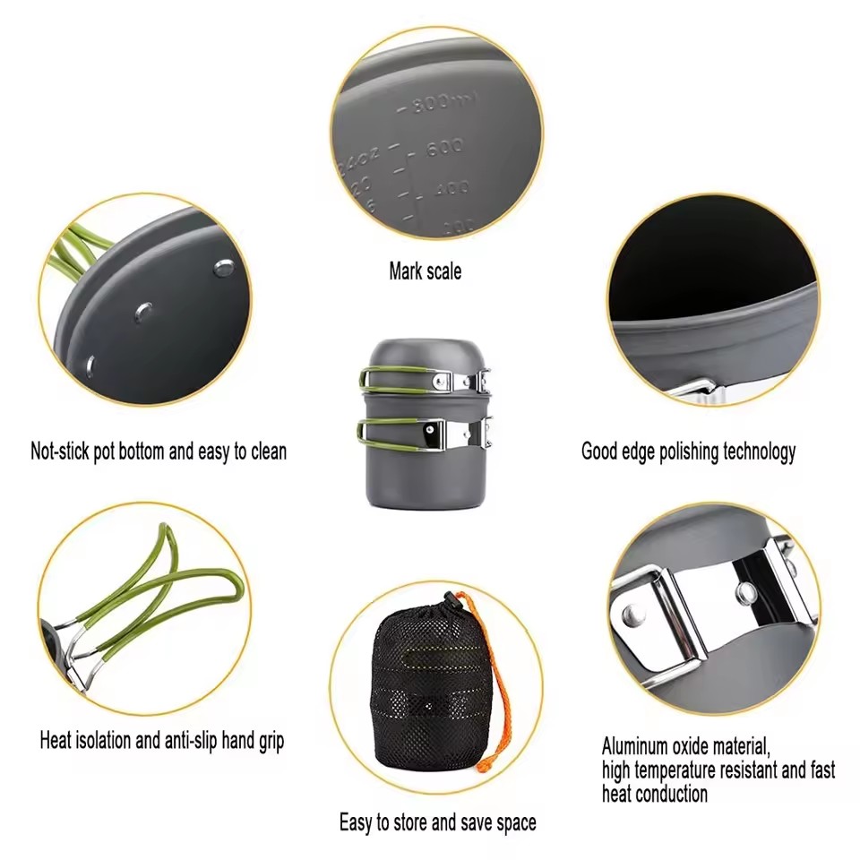 Ultralight Camping Cookware Me - огляд і ціна Camping Cooking Mess Kit