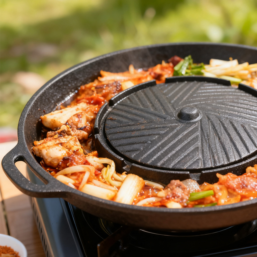 KOSUN Korean BBQ Grill Pan 2 i - огляд і ціна Camping Cooking Dishes