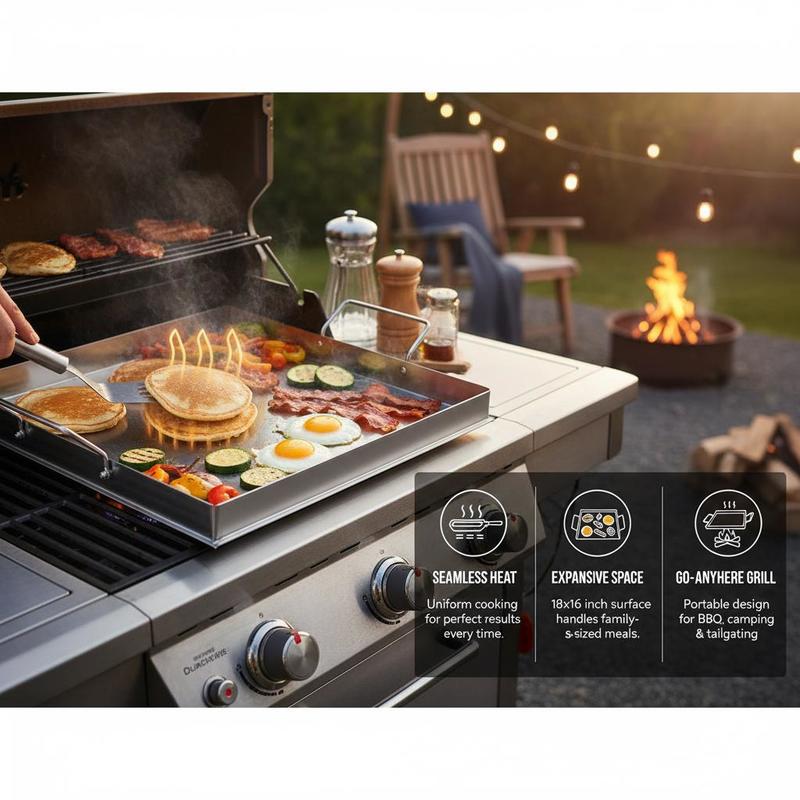 Universal Flat Top Griddle 18x - огляд і ціна Camping Cooking And Eating
