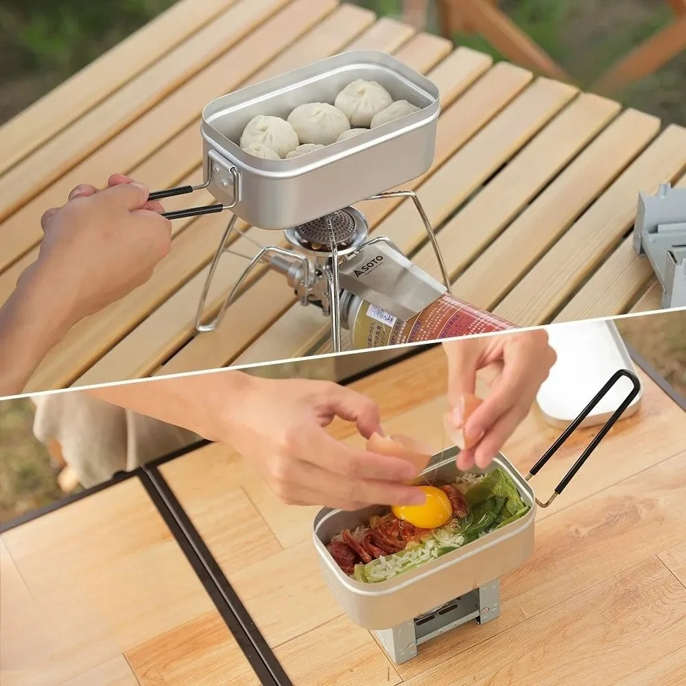 800/1400ML Aluminum Lunch Boxe - огляд і ціна Camping Cooking Dishes