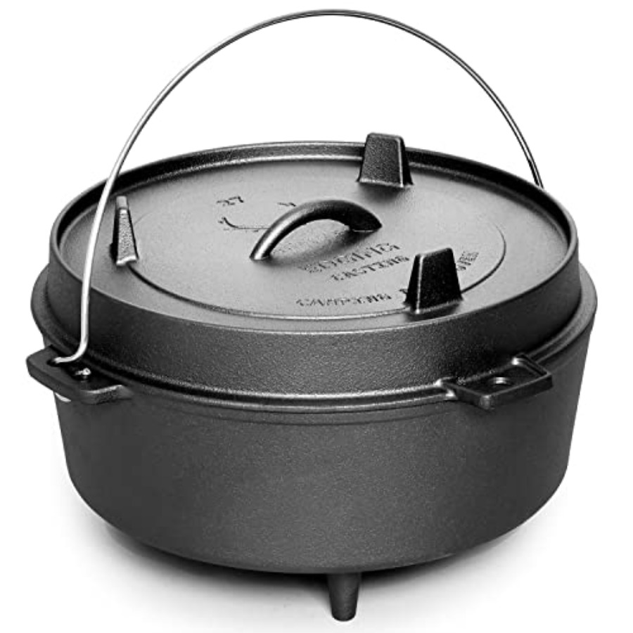 Pre-Seasoned Cast Iron Dutch O - огляд і ціна Camping Cooking Dutch Oven