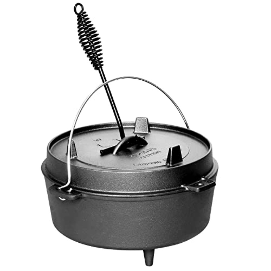 Pre-Seasoned Cast Iron Dutch O - огляд і ціна Camping Cooking Dutch Oven