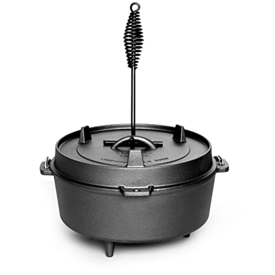 Pre-Seasoned Cast Iron Dutch O - огляд і ціна Camping Cooking Dutch Oven