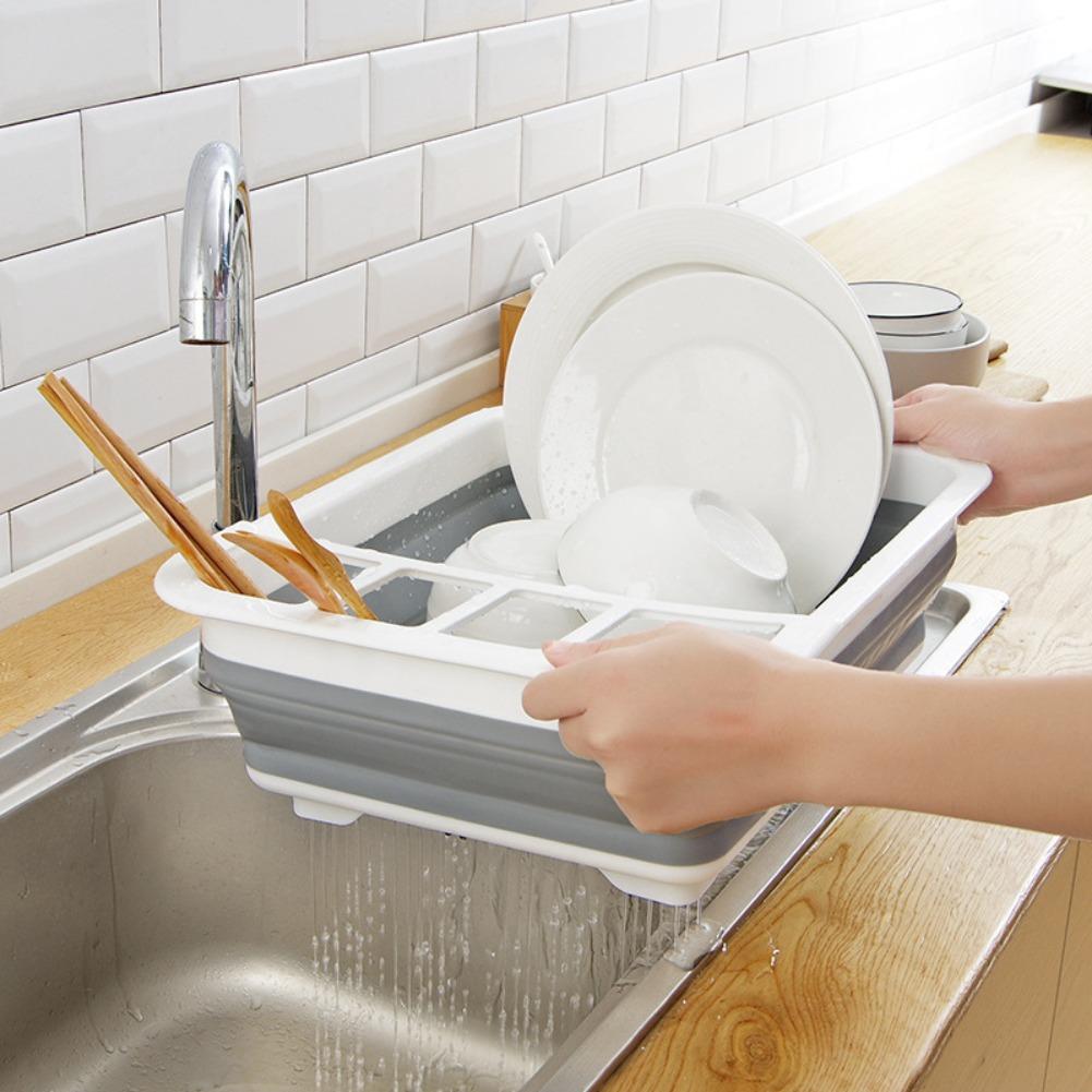 Foldable Dish Drainer Bowl Rac - огляд і ціна Camping Cooking Dishes