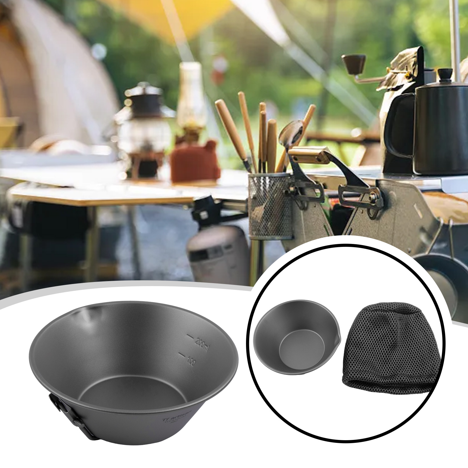 Ultralight Foldable Camping Bo - огляд і ціна Camping Cooking Mess Kit