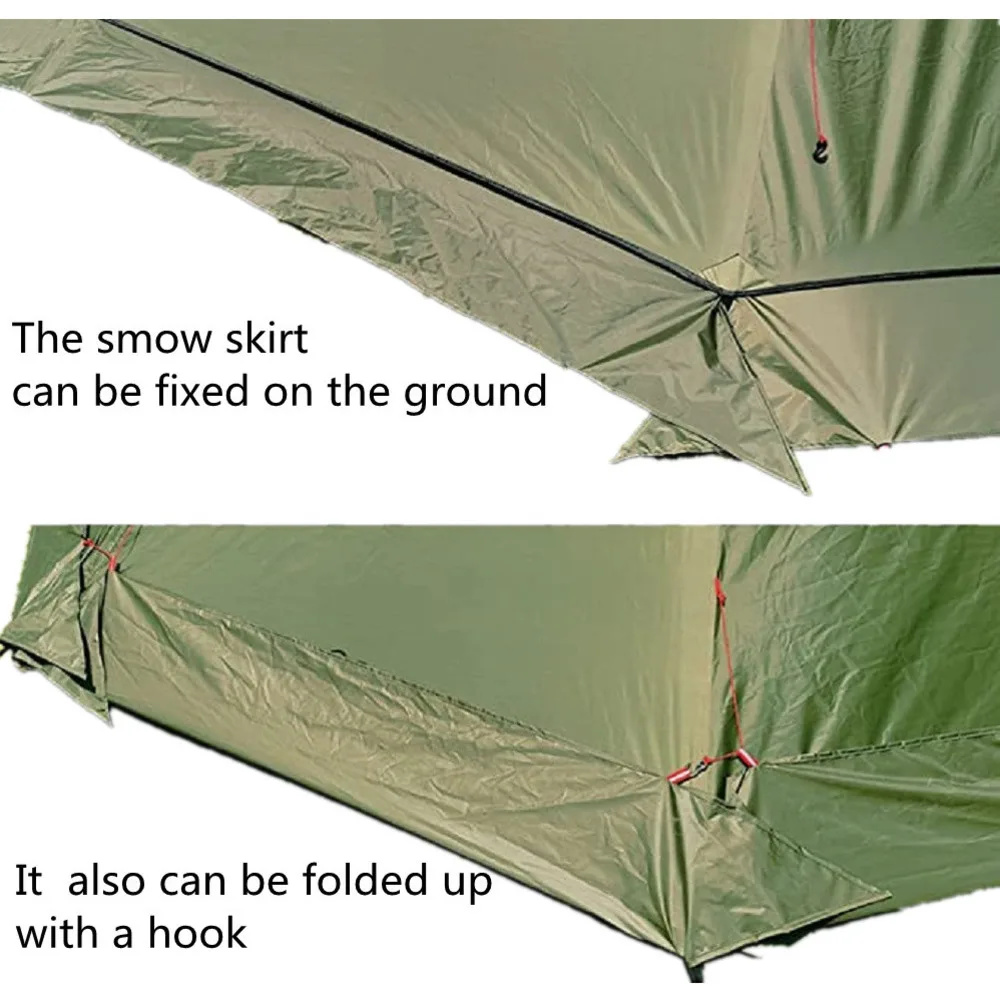 New Pyramid Tent With Snow Ski - огляд і ціна Camping Cooking Snow