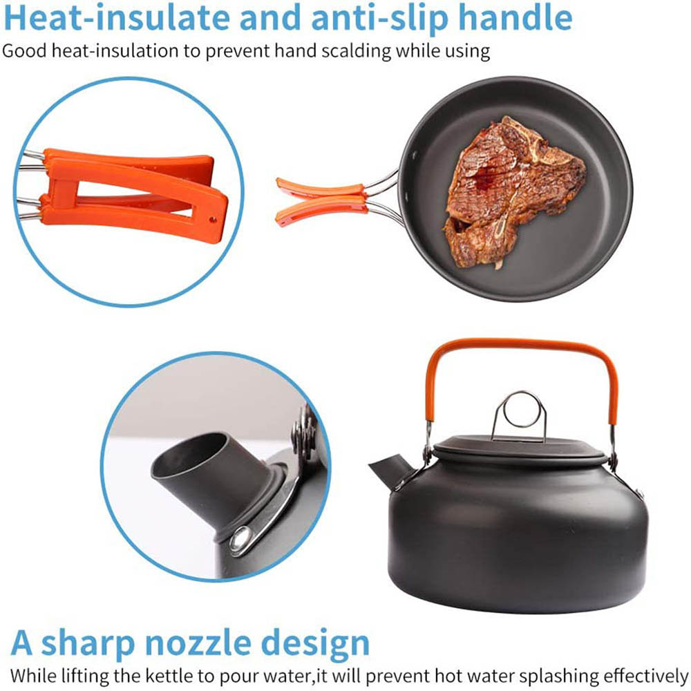 1pcs/1set Camping Cookware Kit - огляд і ціна Camping Cooking Kits