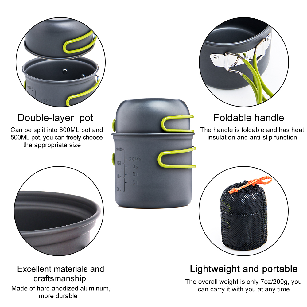 Widesea Ultralight Camping Coo - огляд і ціна Camping Cooking Dishes