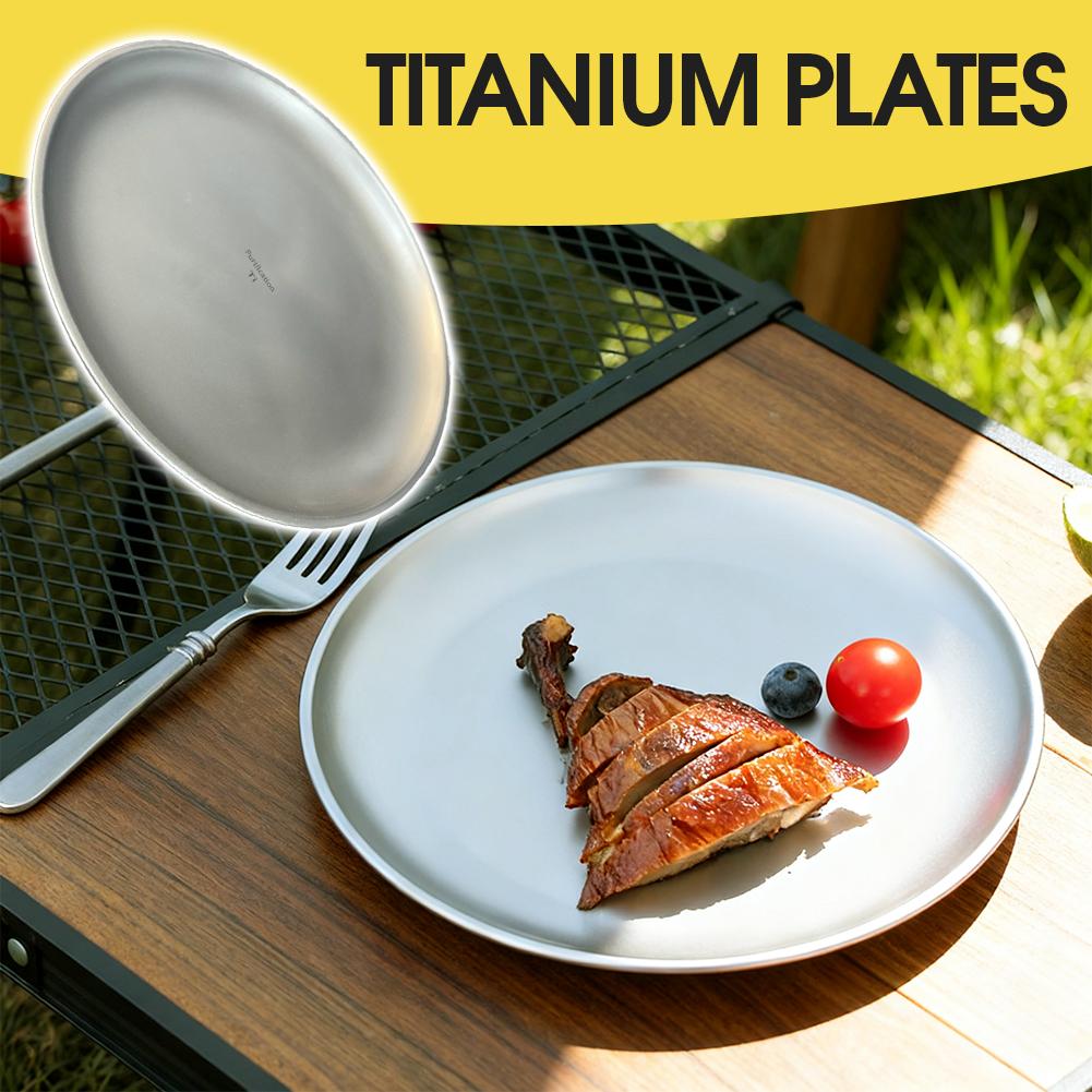 Pure Titanium Camping Plate Ul - огляд і ціна Camping Cooking Dishes