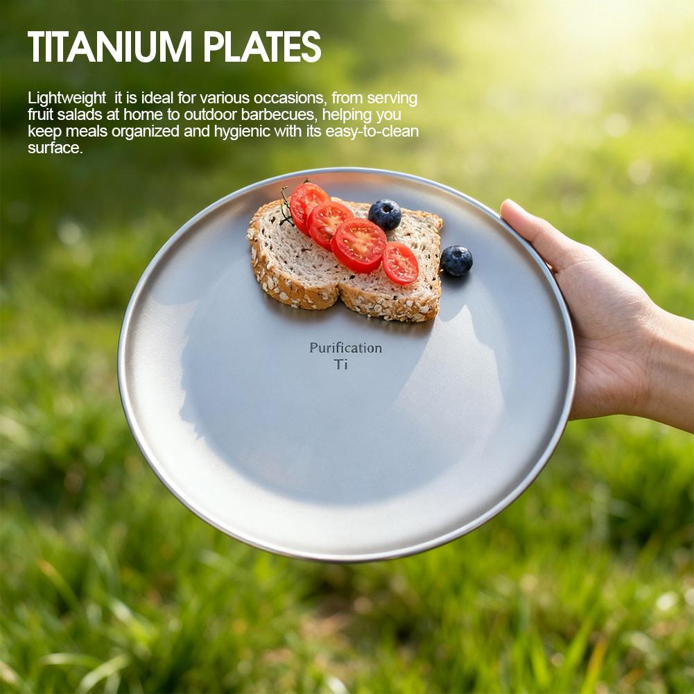 Pure Titanium Camping Plate Ul - огляд і ціна Camping Cooking Dishes
