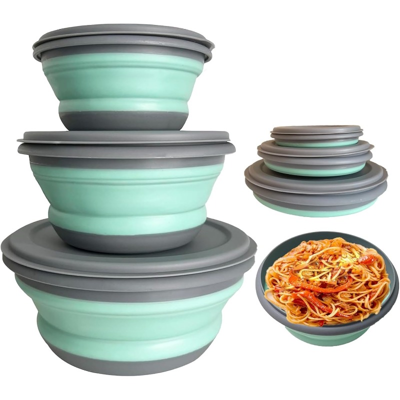 3pcs Silicone Folding Lunch Bo - огляд і ціна Camping Cooking Dishes
