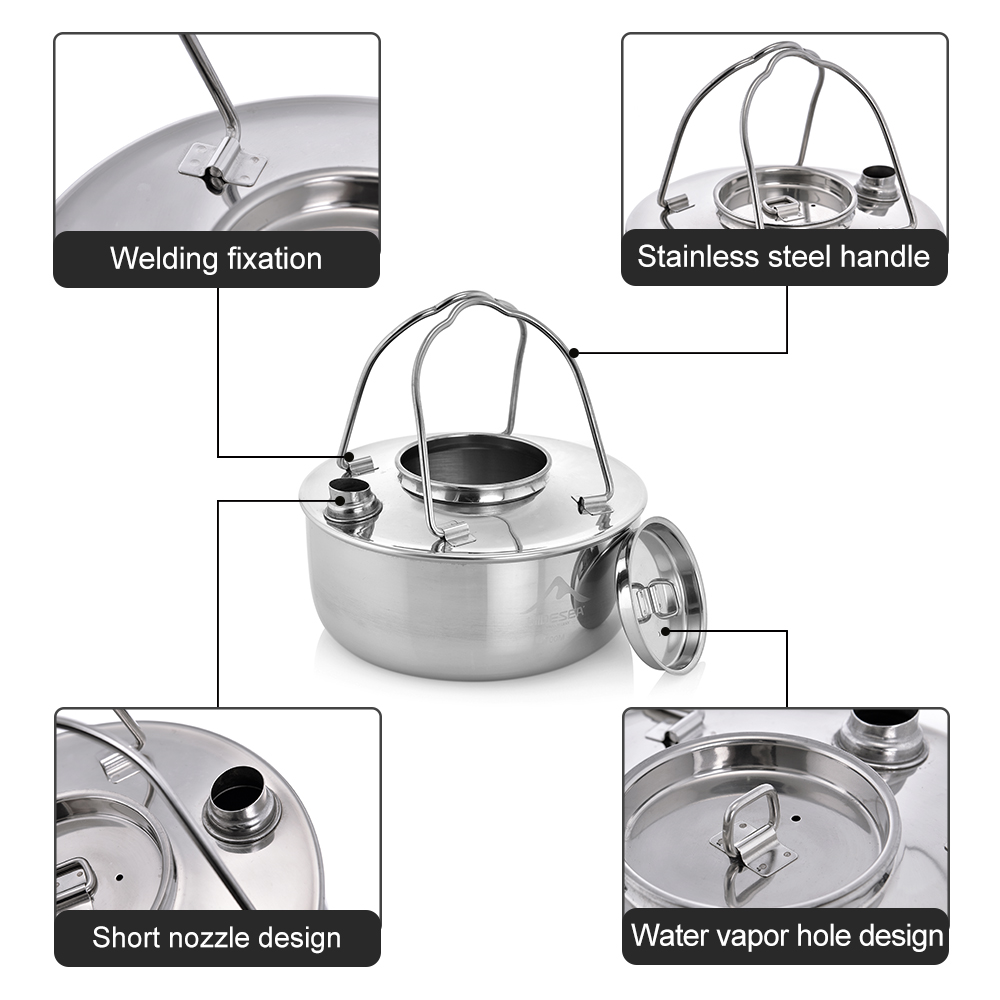 Widesea Camping Outdoor 1.7L S - огляд і ціна Camping Cooking Kettle
