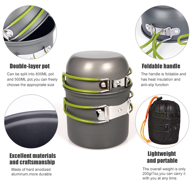 Camping Cookware Mess Kit Ultr - огляд і ціна Camping Cooking Mess Kit