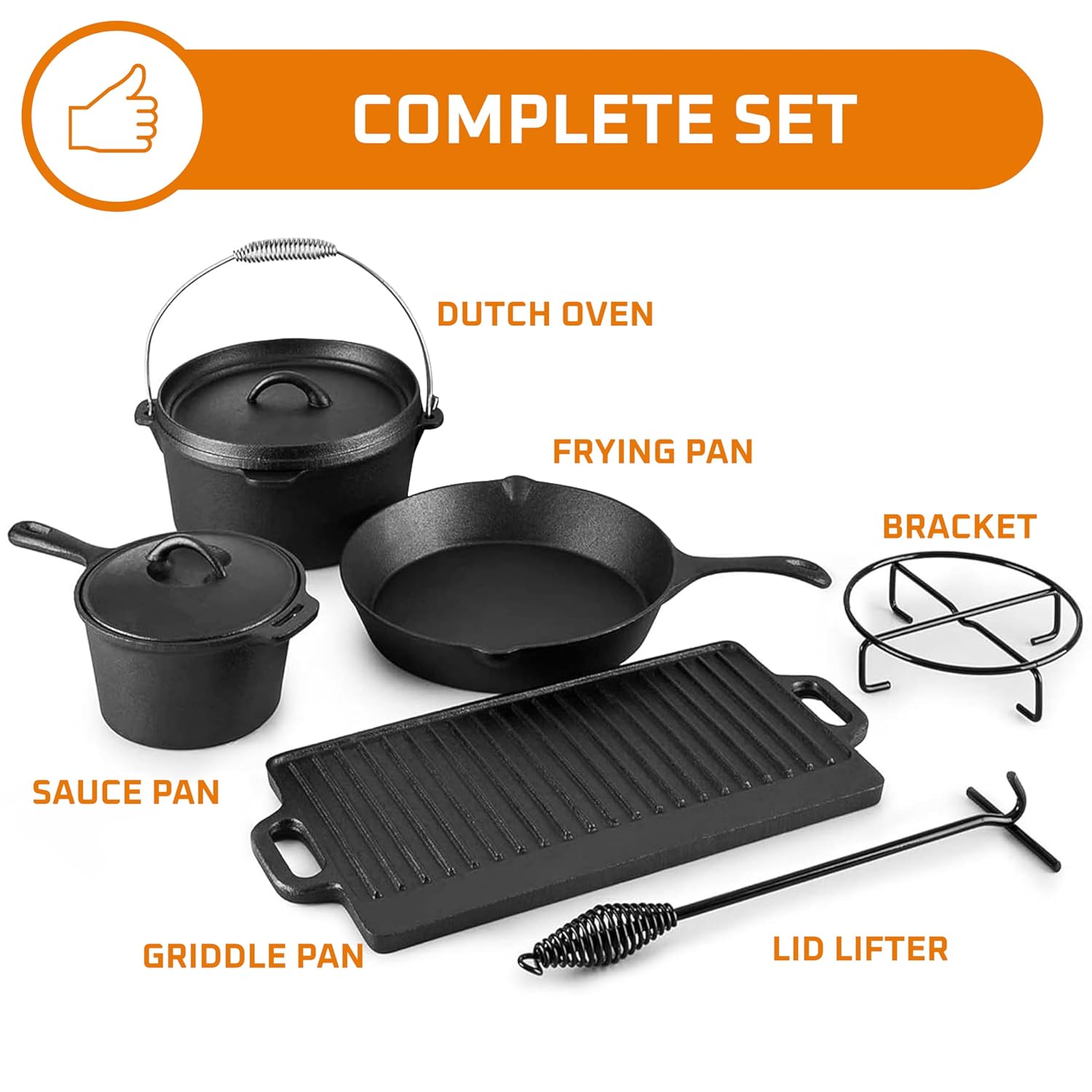 Camping Cooking Set Of 7. Pre  - огляд і ціна Camping Cooking Dutch Oven