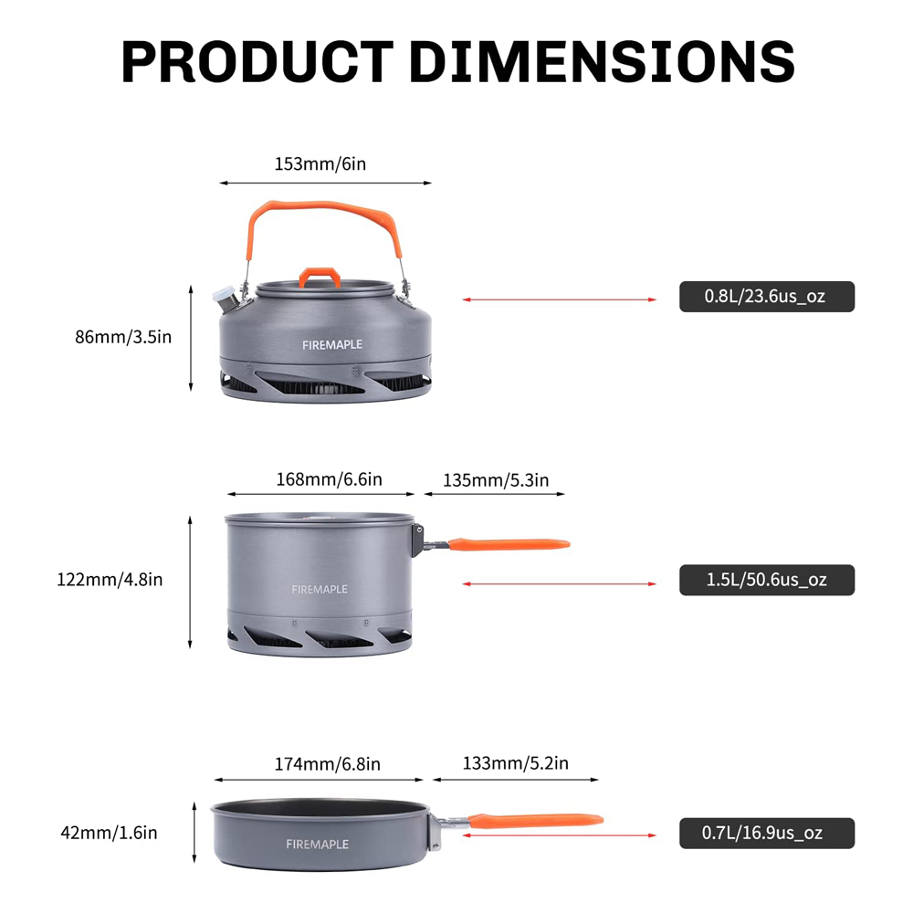 Fire Maple Camping Cookware Ut - огляд і ціна Camping Cooking Kits