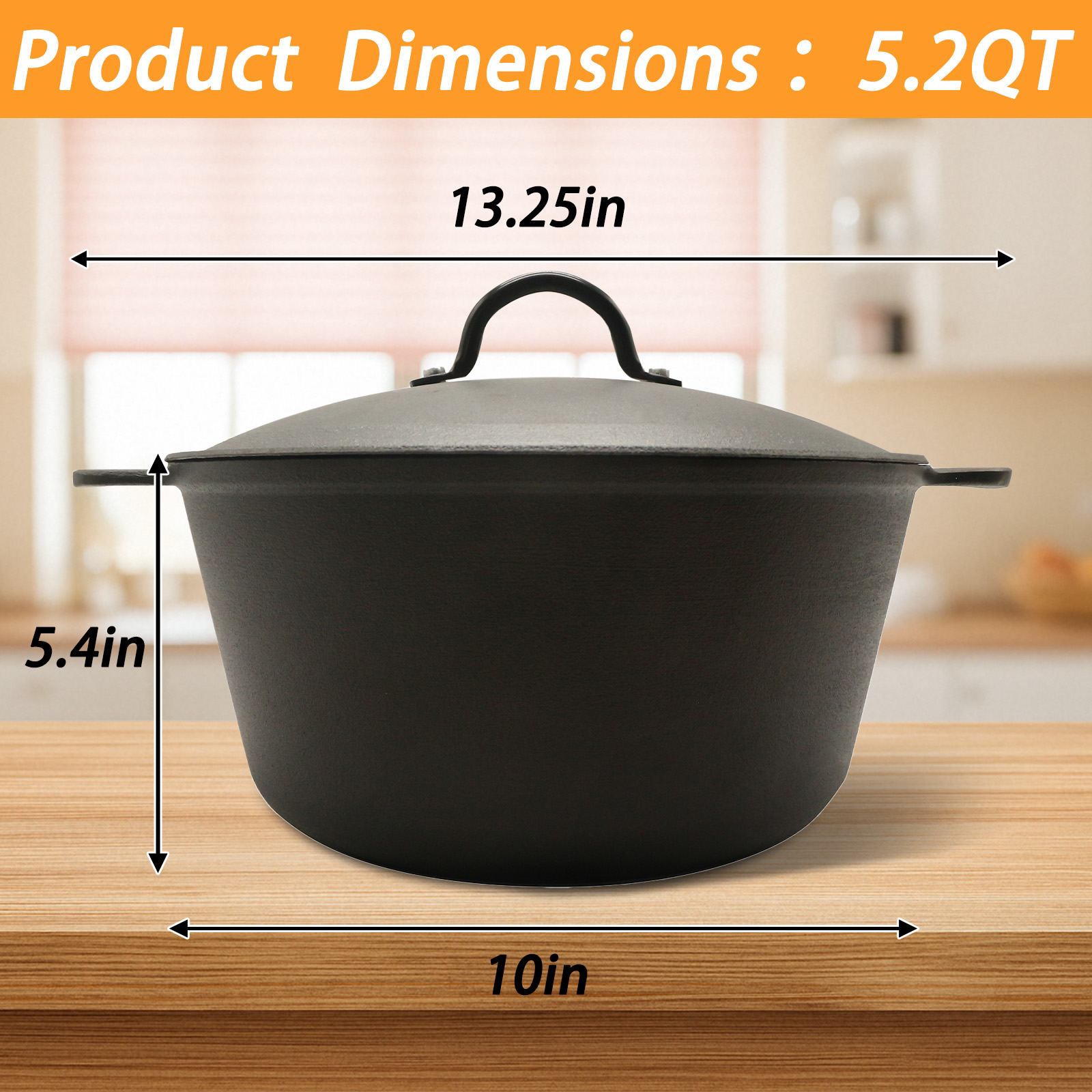 HANSMART 5.2Qt Lightweight Cas - огляд і ціна Camping Cooking Dutch Oven
