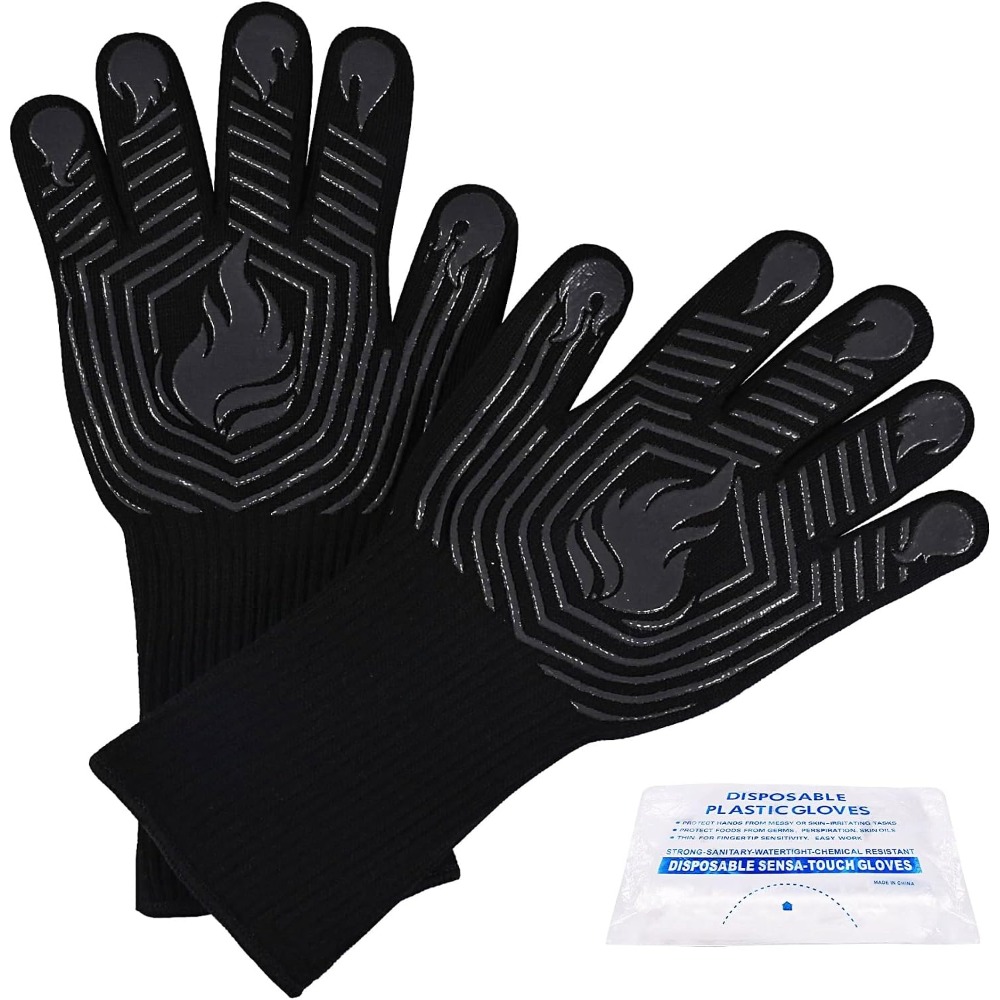 BBQ Gloves, 1472°F Heat Resist - огляд і ціна Camping Cooking Ovens