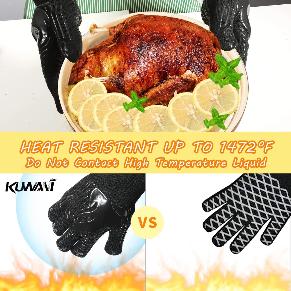 BBQ Gloves, 1472°F Heat Resist - огляд і ціна Camping Cooking Ovens