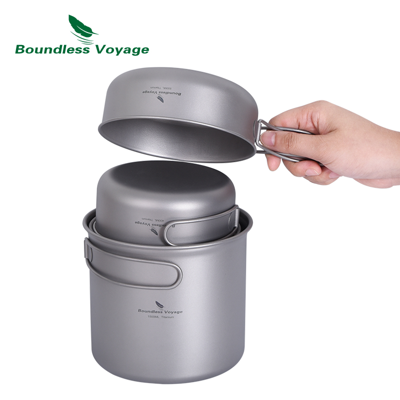 Boundless Voyage Titanium Pot  - огляд і ціна Camping Cooking Mess Kit